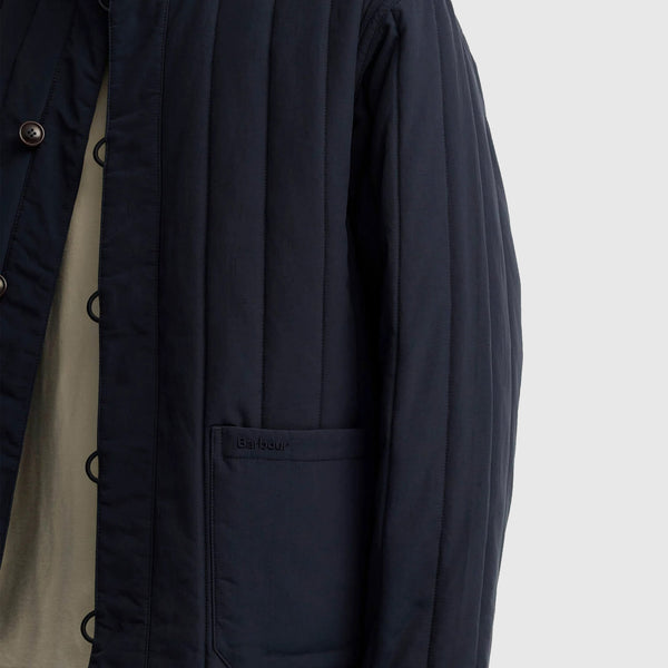 Barbour Endurance Quilted Jacket - Navy - Front Close Up