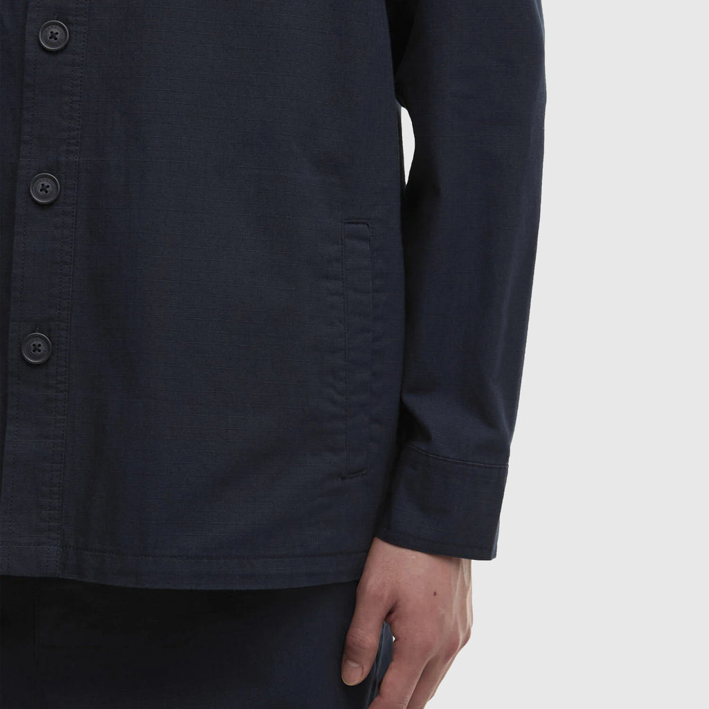 Barbour Endurance Ripstop Overshirt - Navy - Front Close Up