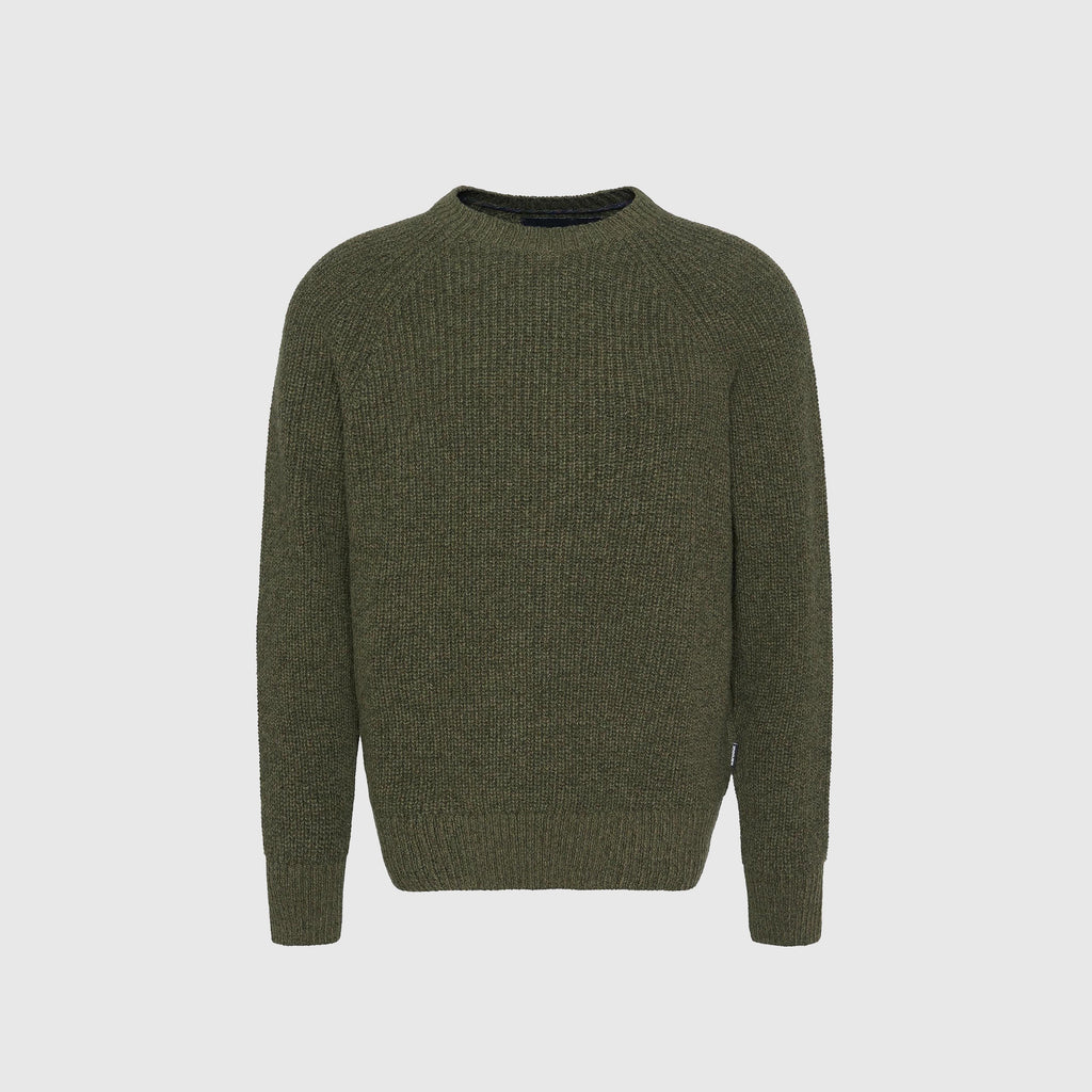 Barbour Griffiths Crew Neck Jumper - Olive - Front