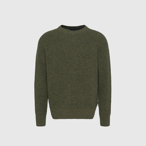 Barbour Griffiths Crew Neck Jumper - Olive - Front