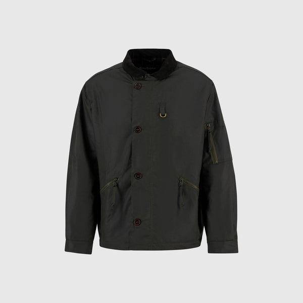 Barbour Hanger Wax Deck Jacket - Archive Olive - Front