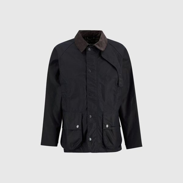Barbour Heritage + Modified Beaufort Spectator Wax Jacket - Navy - Front