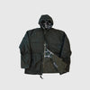 Barbour Modified Short Durham Wax Jacket - Archive Olive - Front Open