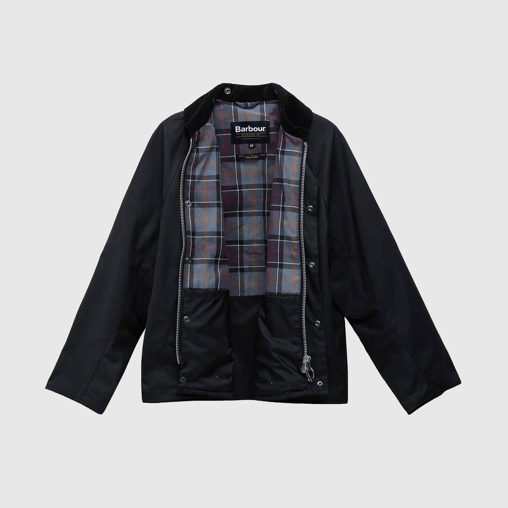 Barbour Modified Transport Jacket - Black - Front Open