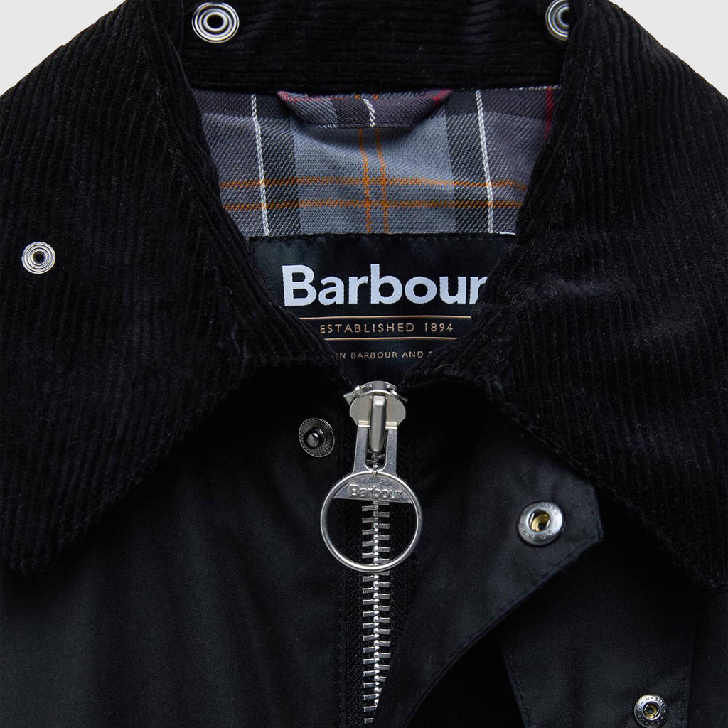 Barbour Modified Transport Jacket - Black - Front Close Up