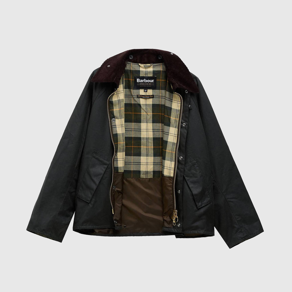 Barbour Modified Transport Jacket - Sage - Front Open