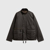 Barbour Modified Ursula Waxed Jacket - Dark Brown - Front