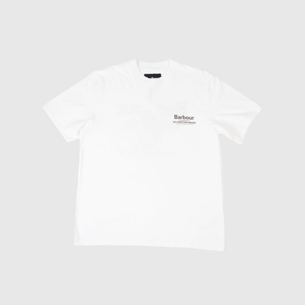 Barbour Outdoors T Shirt - White - Front