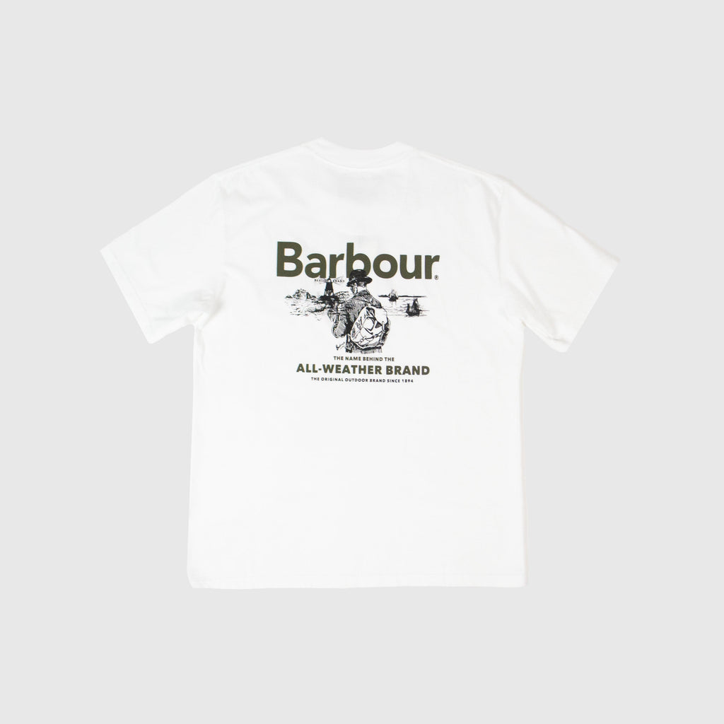 Barbour Outdoors T Shirt - White - Back