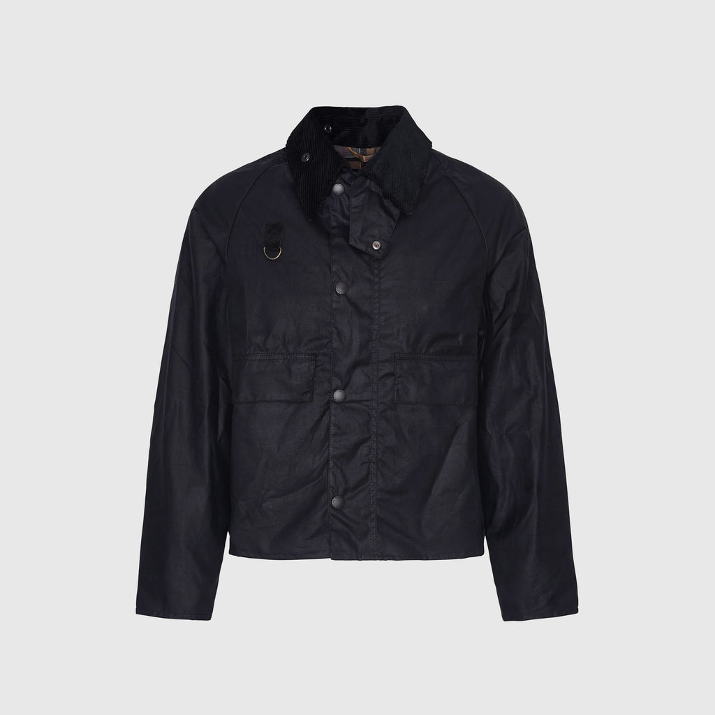 Barbour Spey Wax Jacket - Black - Front