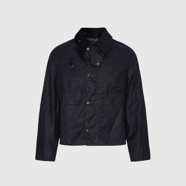 Barbour Spey Wax Jacket - Black - Front