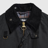 Barbour Spey Wax Jacket - Black - Front Close Up