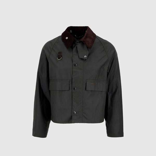 Barbour Spey Wax Jacket - Olive - Front
