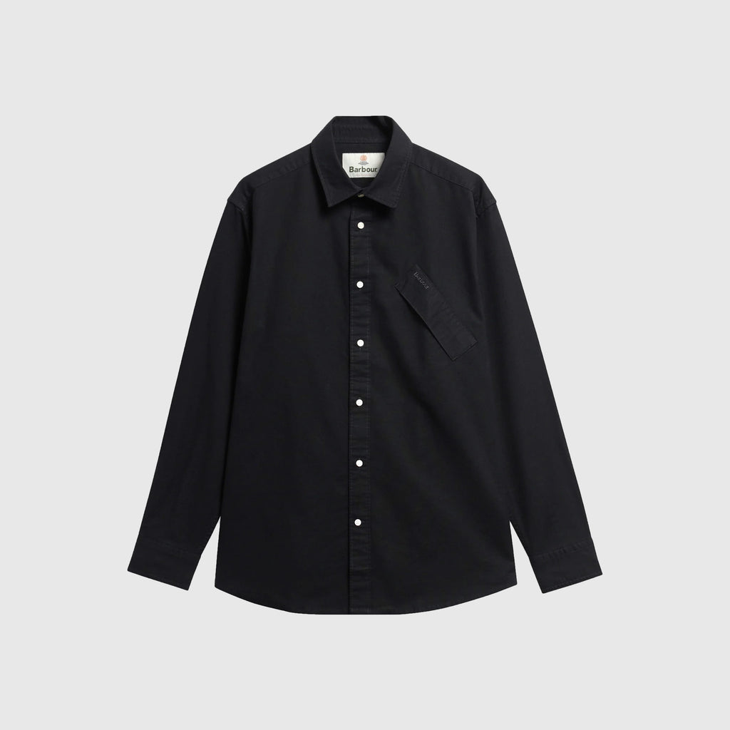 Barbour Transport Oversized Oxford Shirt - Black - Front