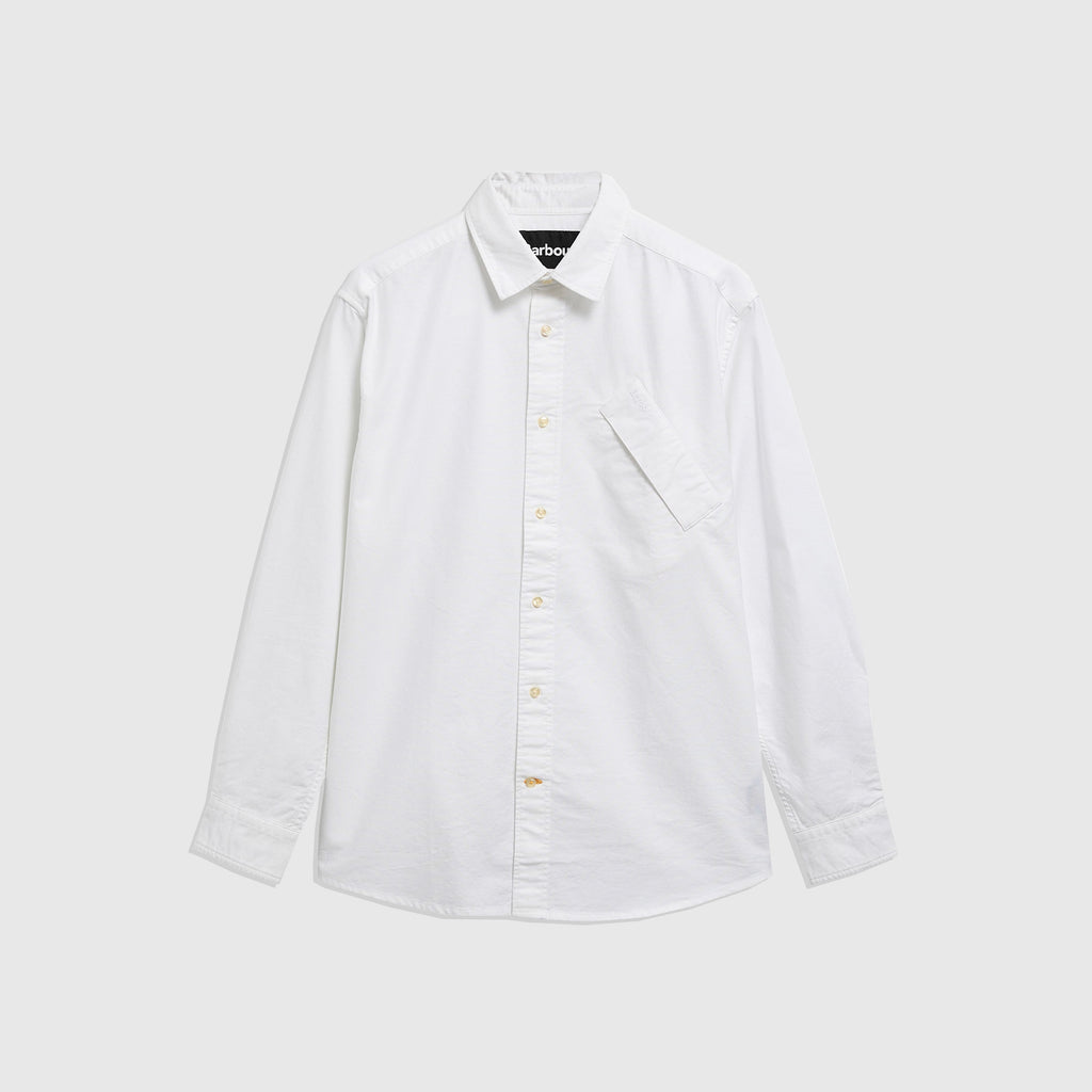 Barbour Transport Oversized Oxford Shirt - White - Front