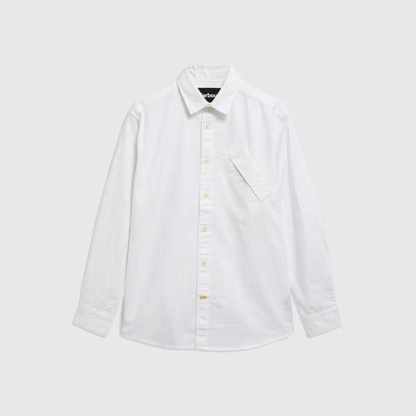 Barbour Transport Oversized Oxford Shirt - White - Front