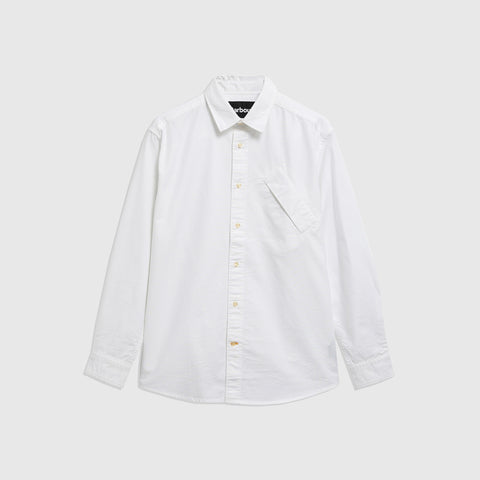 Barbour Transport Oversized Oxford Shirt - White - Front