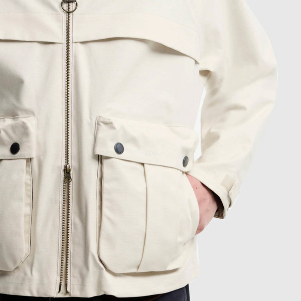 Barbour Ursula Wading Waterproof Jacket - Fog - Front Close Up