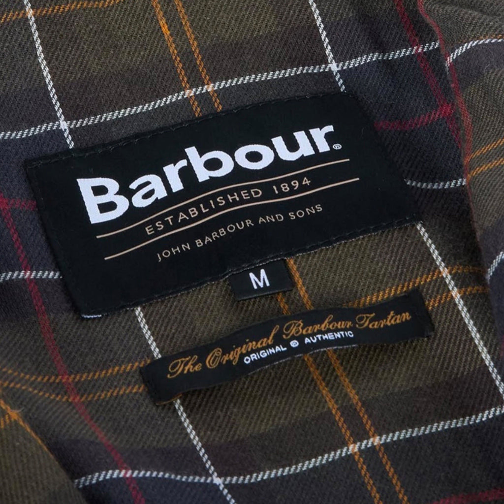 Barbour Ashby Wax Jacket - Olive - Close Up