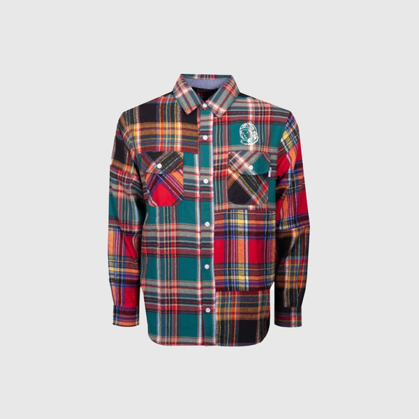 Billionaire Boys Club Patchwork Check Shirt - Multi Check - Front