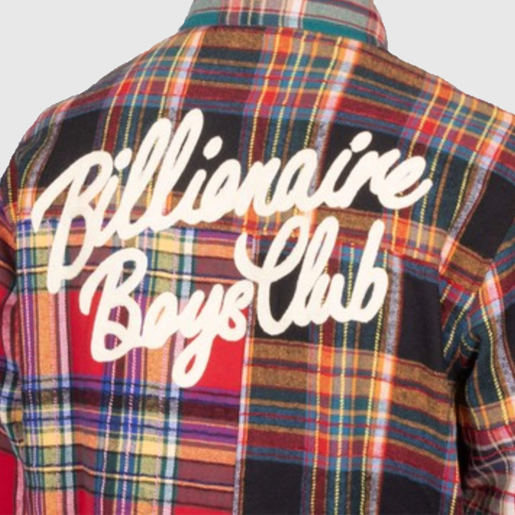 Billionaire Boys Club Patchwork Check Shirt - Multi Check - Back