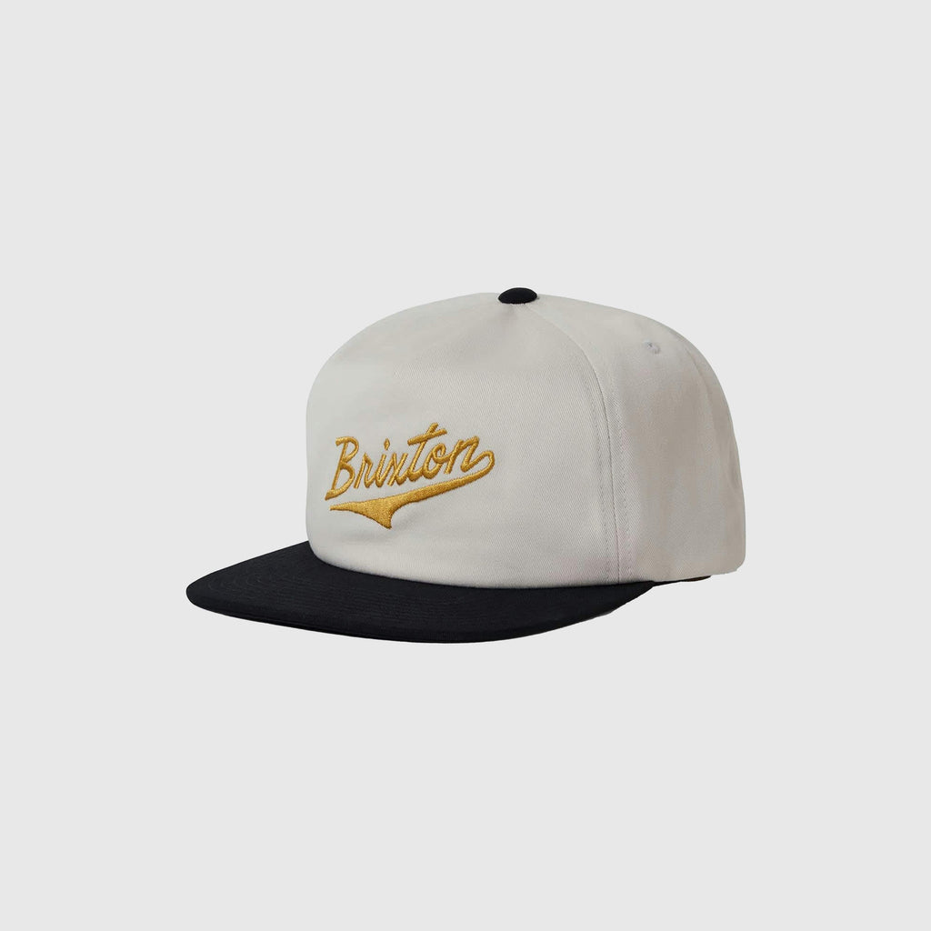 Brixton The League MP Snapback - Black / Off White - Front