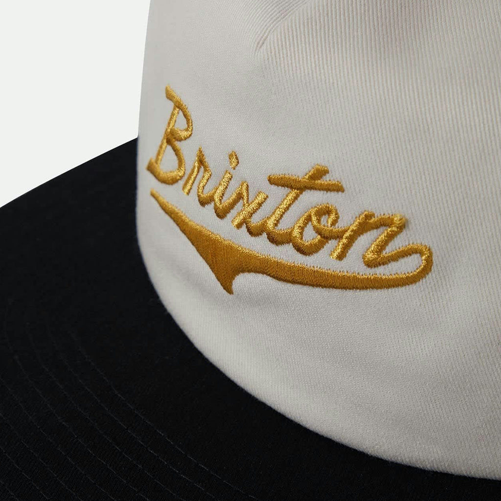 Brixton The League MP Snapback - Black / Off White - Front Close Up