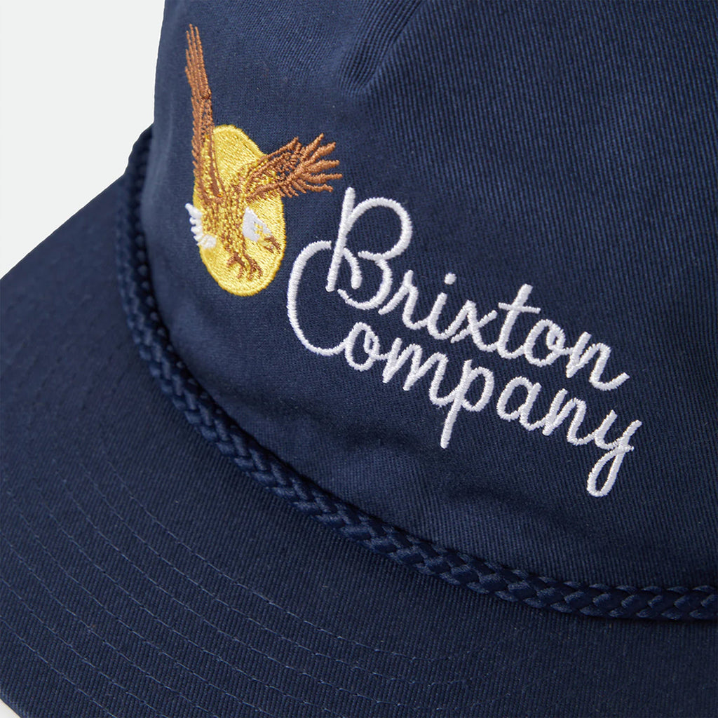Brixton Soar HP Snapback Washed - Navy - Front Close Up