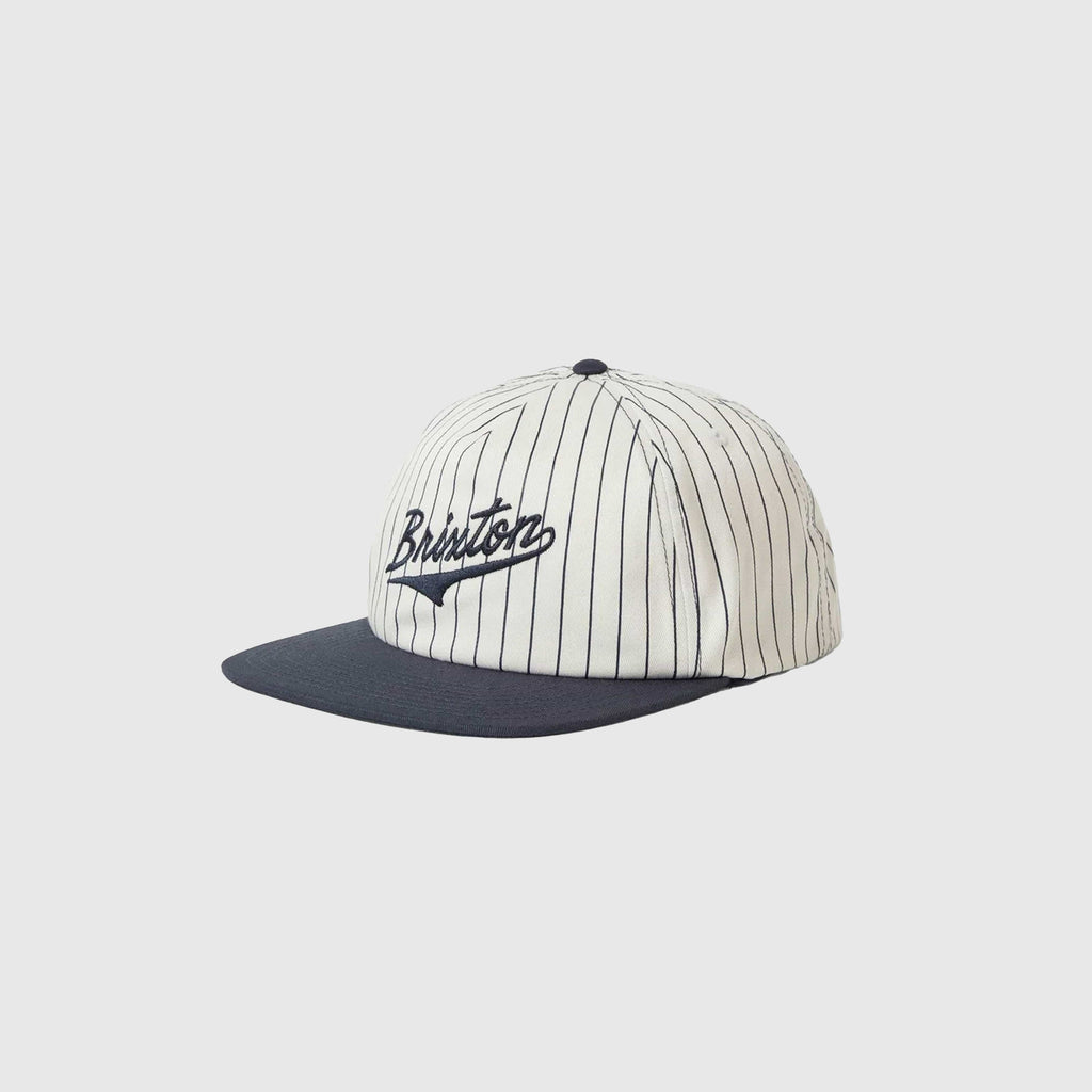 Brixton The League MP Snapback - Washed Navy / Off White - Front