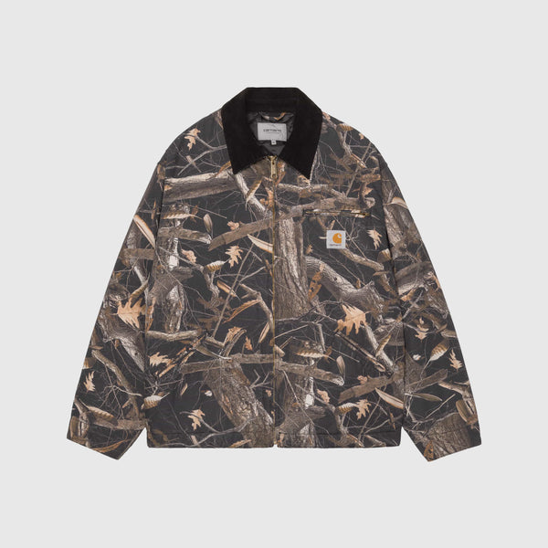 Carhartt WIP OG Detroit Jacket - Camo Feather Tree Black / Black Heavy Stone