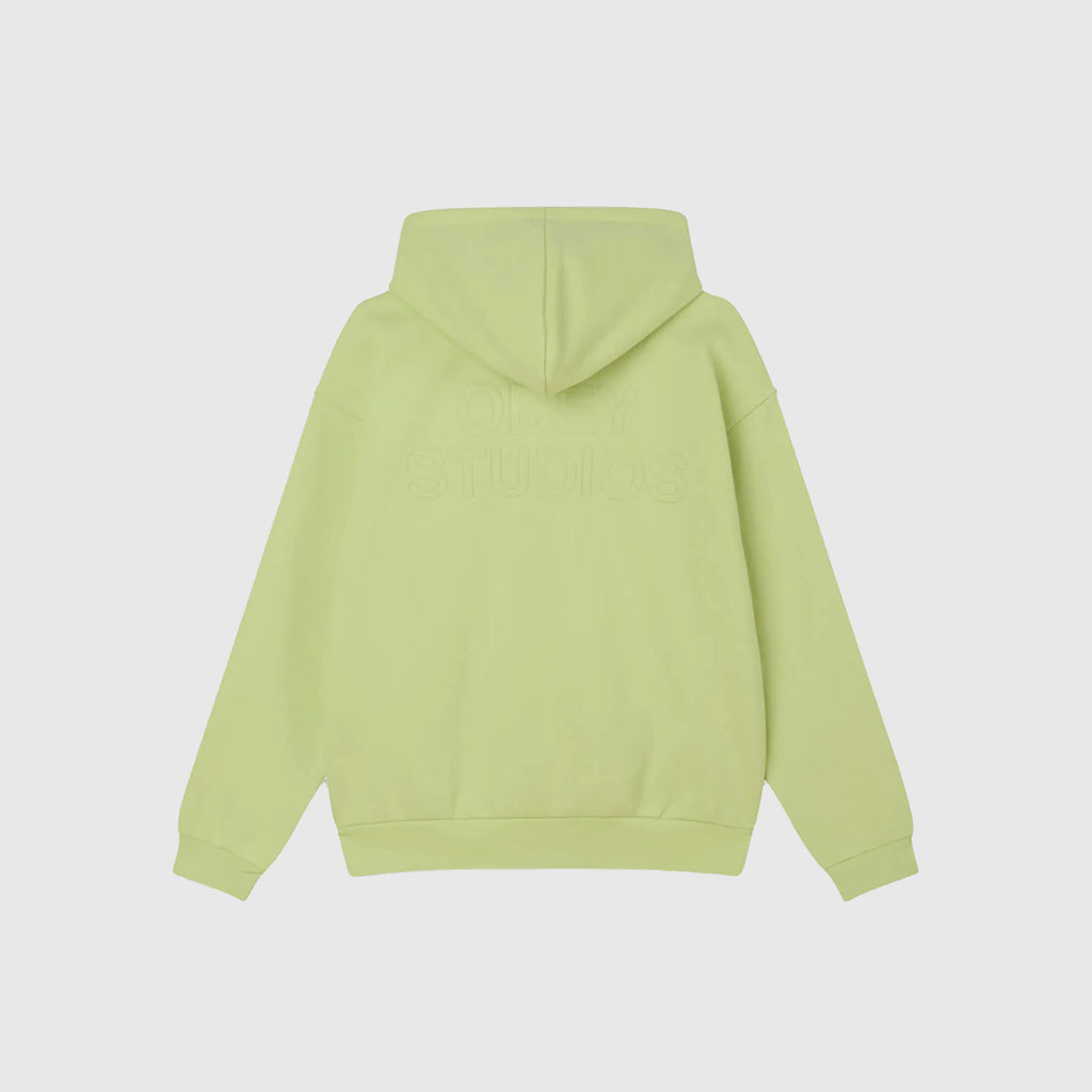 Obey Studios Extra Heavy Hood - Shadow Lime - Back