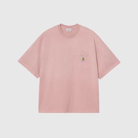 Carhartt WIP S/S Hudson Pocket Tee - Daphne Chalk Wash - Front