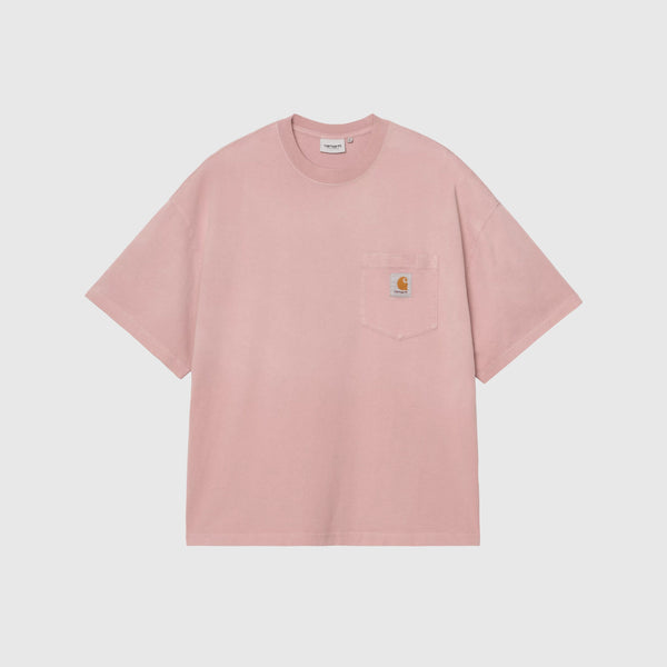 Carhartt WIP S/S Hudson Pocket Tee - Daphne Chalk Wash - Front