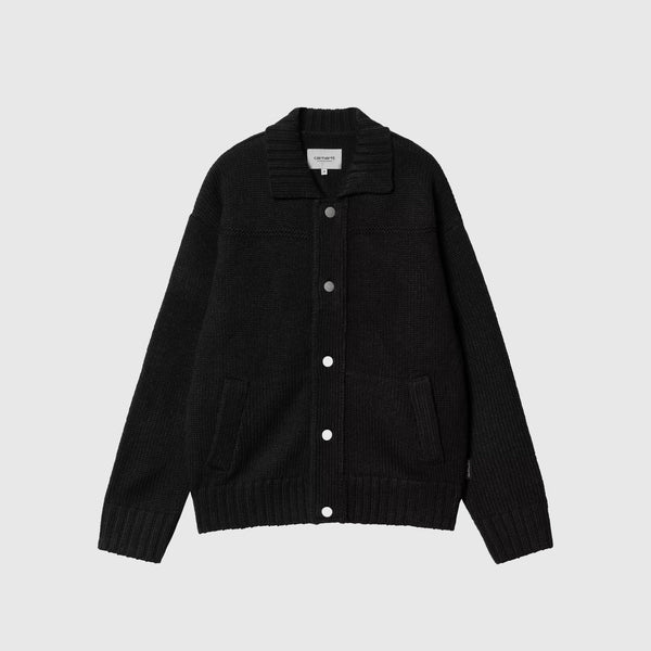 Carhartt WIP Santa Fe Cardigan - Black - Front