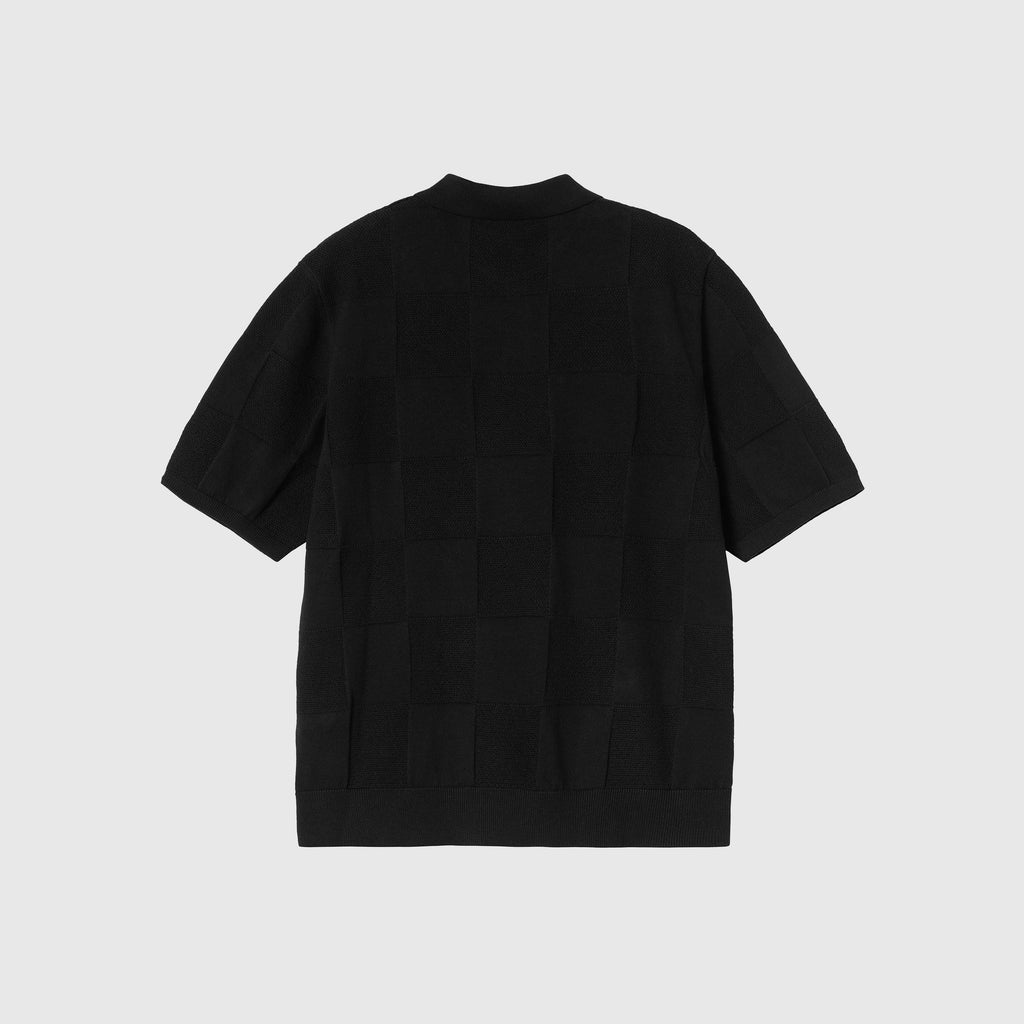 Carhartt WIP S/S Checker Polo - Black - Back