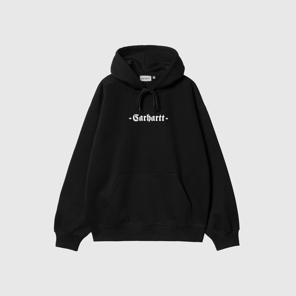 Carhartt WIP Hooded Greatest Hits Sweat - Black / White - Front