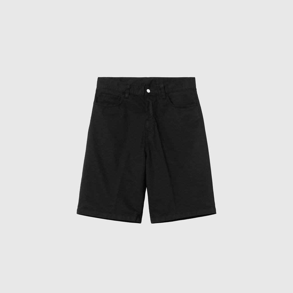 Carhartt WIP Landon Short - Black Garment Dyed - Front