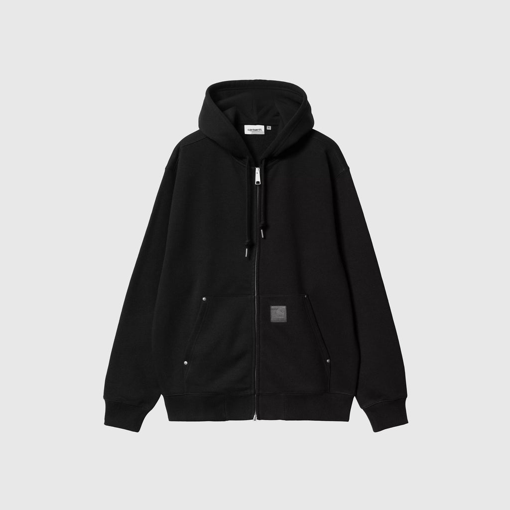 Carhartt WIP Hooded Eldon Sweat Jacket - Black - Front