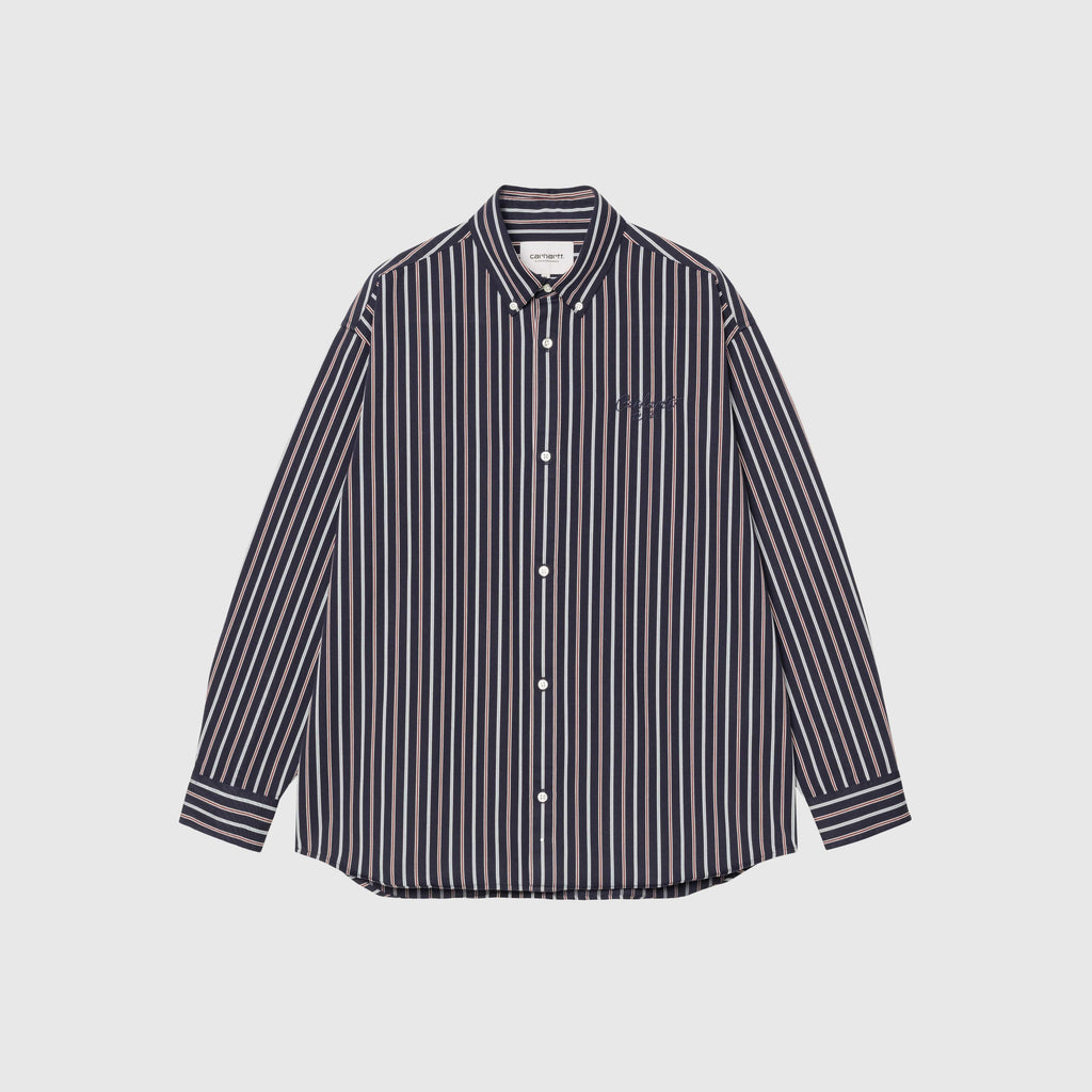 Carhartt WIP LS Palance Shirt - Dark Navy Front