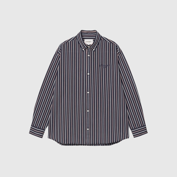 Carhartt WIP LS Palance Shirt - Dark Navy Front