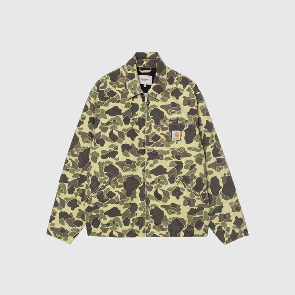 Carhartt WIP Duck Detroit Jacket - Camo Duck / Green Stone Washed Front