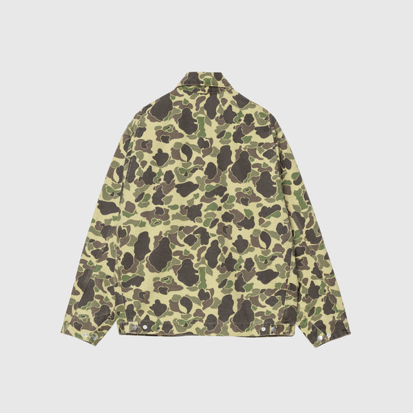 Carhartt WIP Duck Detroit Jacket - Camo Duck / Green Stone Washed Back