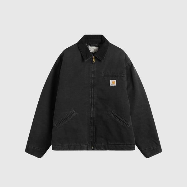Carhartt WIP OG Detroit Jacket - Black / Black Stone Canvas Front