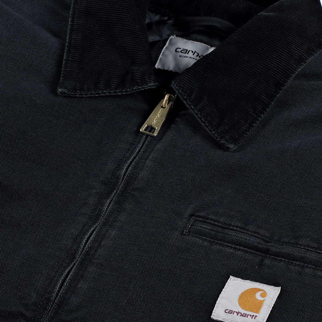 Carhartt WIP OG Detroit Jacket - Black / Black Stone Canvas - Details
