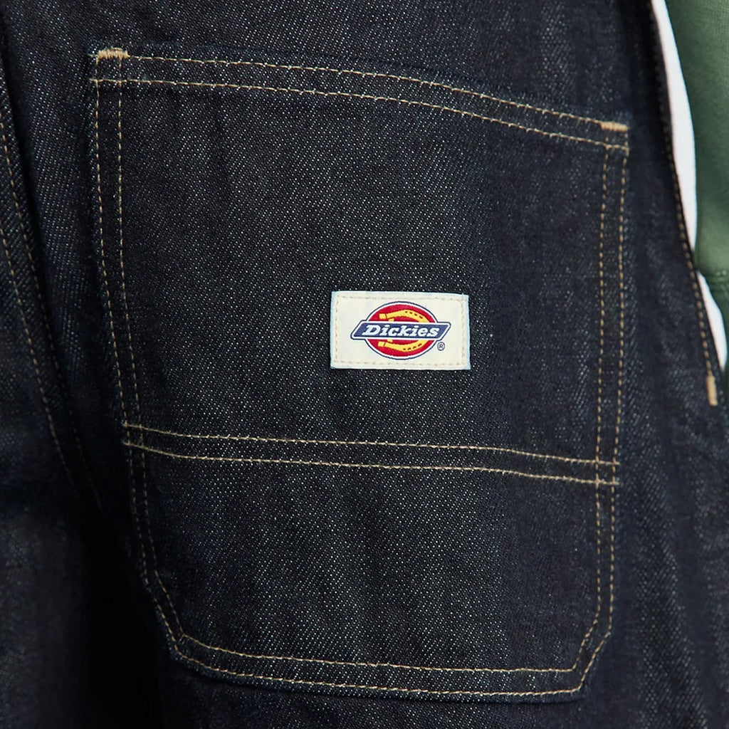 Dickies Selvedge Double Knee Denim - Rinsed - Back Close Up