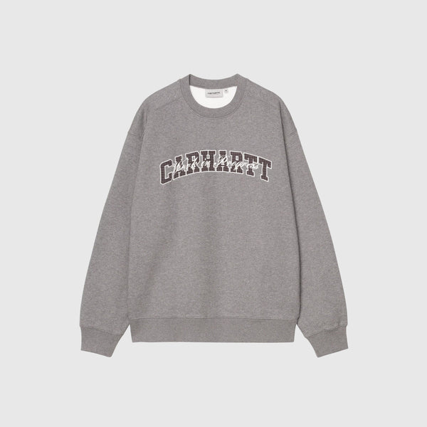 Carhartt WIP Big School Sweat - Dark Grey Heather - Front
