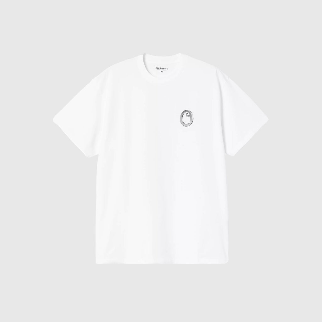 Carhartt WIP S/S Linked Charms Tee - White / Silver - Front