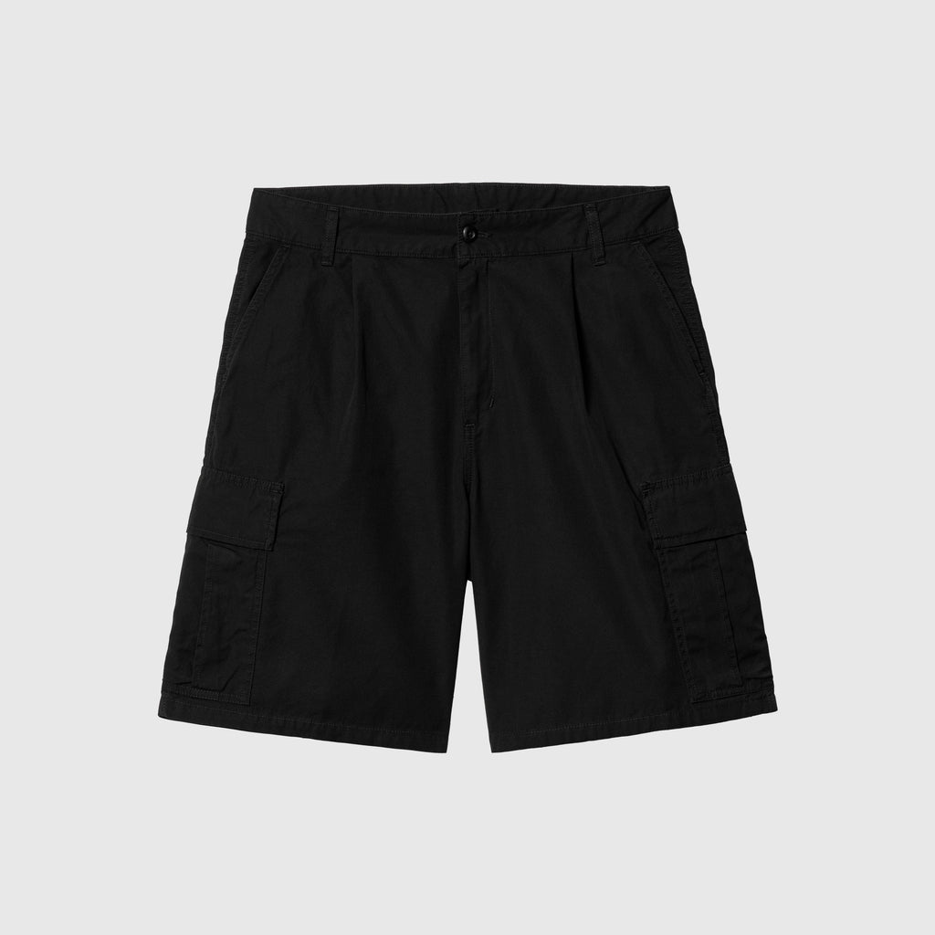 Carhartt WIP Cole Cargo Short - Black Rinsed - Front