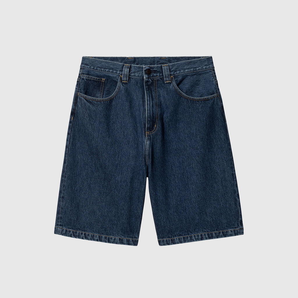 Carhartt WIP Brandon Short - Blue Stone Washed - Front
