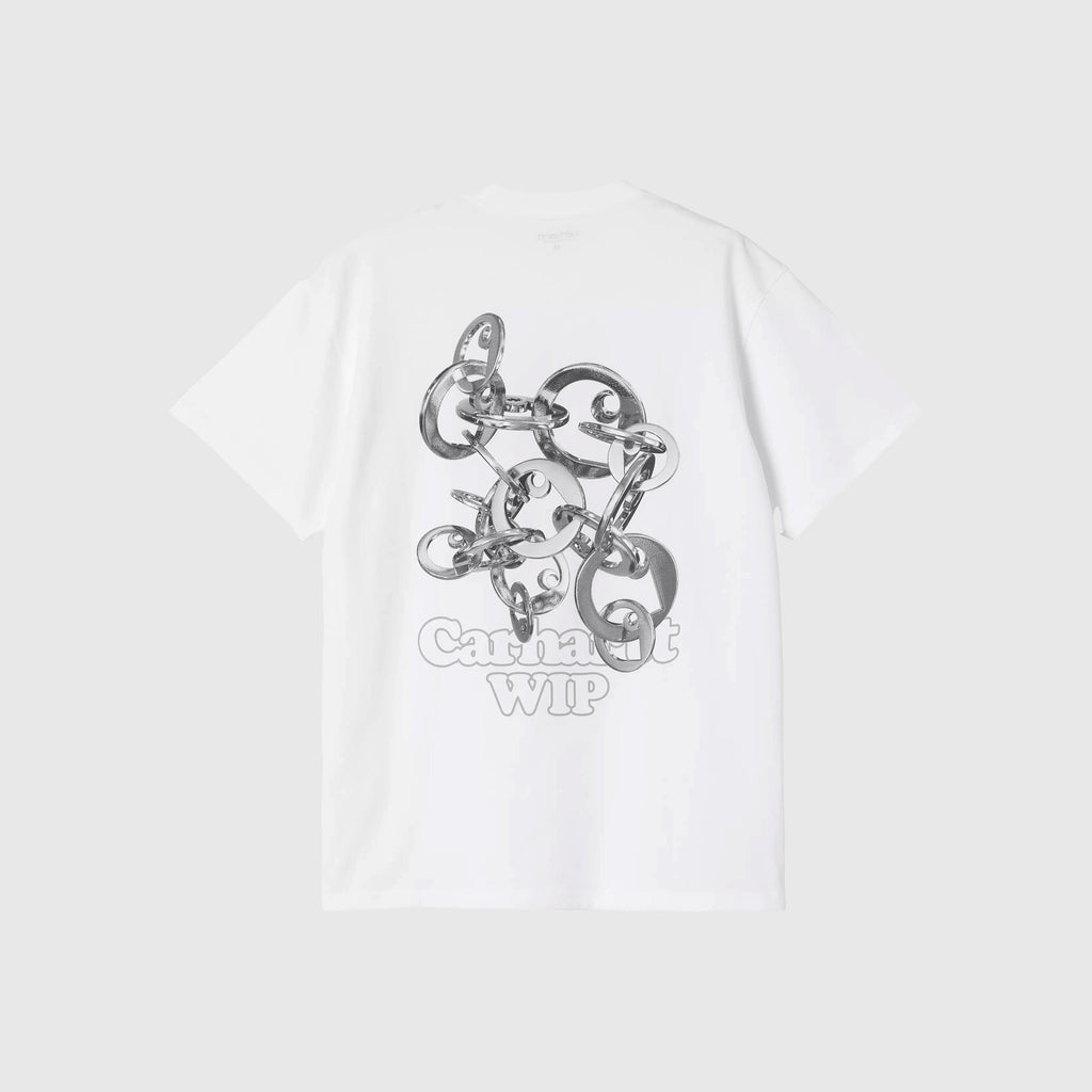 Carhartt WIP S/S Linked Charms Tee - White / Silver - Back